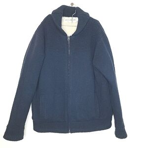 The Normal Brand women's winter zipper jacket wool blend w/ faux fur interior